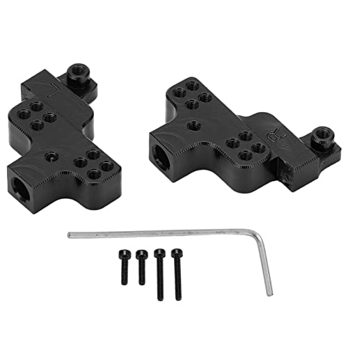 Pilipane RC Front -Suspensions -Halterung Metall Aluminiumlegierung Verstellbarer Stoßhalterung für axiale SCX24 1/24 RC -Auto Leichter haltbarer 2 -pcs -Set mit Schrauben und (Schwarz) von Pilipane