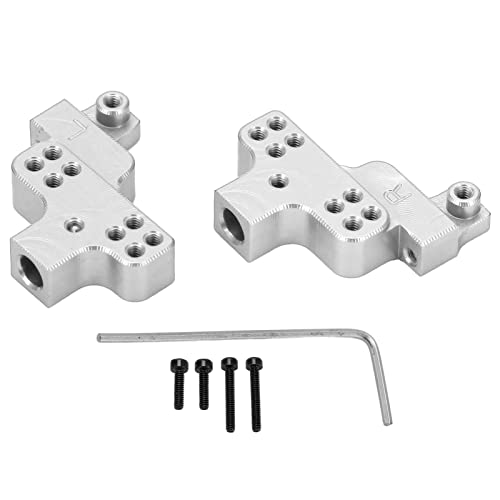Pilipane RC Front -Suspensions -Halterung Metall Aluminiumlegierung Verstellbarer Stoßhalterung für axiale SCX24 1/24 RC -Auto Leichter haltbarer 2 -pcs -Set mit Schrauben und (Silber) von Pilipane