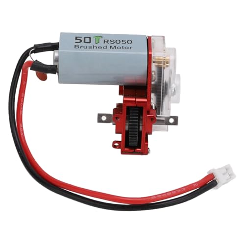 Pilipane RC -Getriebe mit Motor mit hoher Leistung transparenter Getriebe -Upgrade Stahlgetriebe -Getriebe für axiale SCX24 1/24 RC -Auto Aluminiumlegierung Plastikkonstruktion (Rot) von Pilipane