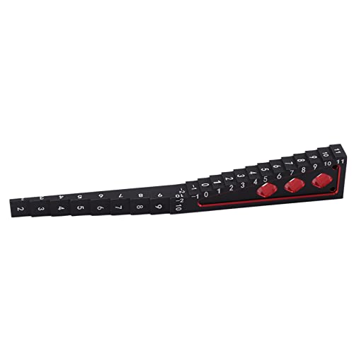 Pilipane RC -Höhenmessung der Lineal -Rettungshöhe Aluminiumlegierung Genauige Messung für 18 110 RC -Auto -Chassis schwarzes Gold (Black Red) von Pilipane