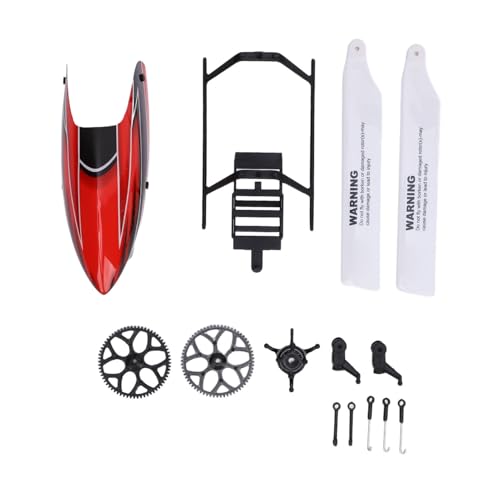Pilipane RC -Hubschrauberteile Volles Set Ersatzzubehör Abrichtungsgetriebe -Fahrwerk Propeller -Rotor -Clip -Getriebe Hauptgetriebe Stange kompatibel mit Wltoys XK K110S Haltbarer von Pilipane