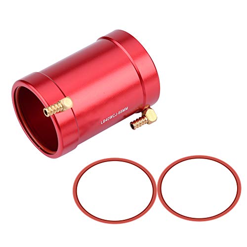 Pilipane RC-Modellboot-Zubehör, Wasserkühlmantel, Hochleistungs-Wärmeableitung für RC-Motoren, 40 mm Durchmesser, Metallmaterial, Rot, 68 mm Länge von Pilipane
