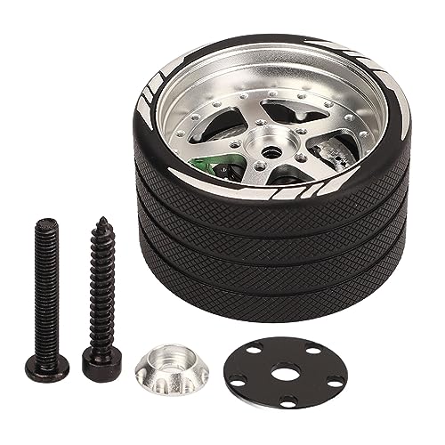 Pilipane RC-Sender-Lenkrad, Auslöser aus Aluminiumlegierung, Einhand-Steuerungsadapter für Flysky NB4 RC-Auto-Controller, langlebig, stoßfest, kompakte Größe, (Silber) von Pilipane