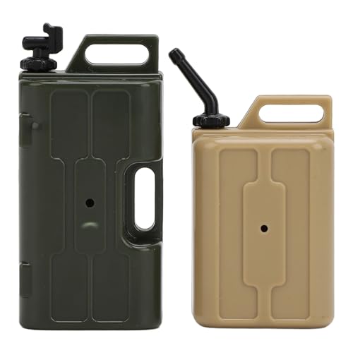Pilipane RC -Simulation Kraftstofftank ation Cool Realistic 1/10 Skala RC -Autozubehör für SCX10 Fernbedienung Kletterwagen Kunststoffmaterial (Gelb+grün) von Pilipane