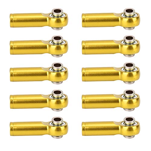 Pilipane RC -Spurstange End Aluminiumlegierung Legierung 10pcs Druckstange Set M4 positiver negativer Gewinde für 1 10 RC -Auto -Accessor (Gold) von Pilipane