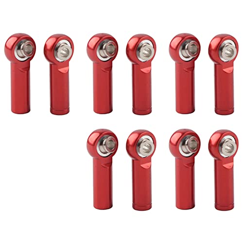 Pilipane RC -Spurstange End Aluminiumlegierung Legierung 10pcs Druckstange Set M4 positiver negativer Gewinde für 1 10 RC -Auto -Accessor (Red) von Pilipane