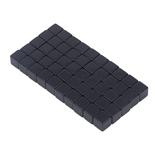 Pilipane Square Smooth Dice Small Schreiben Sie auf Wischwürfel von 50 für Brettspiele Digitalunterricht Plastik 1.6 cm (Schwarz) von Pilipane
