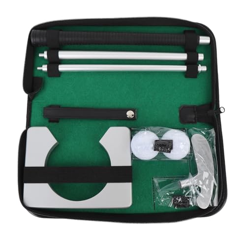 Pilipane Tragbarer Putter Set Zink Aluminiumlegierung Verstellbarer Rechtshänder -Putter -Putter -Kit mit Lochbecher und Bällen für Golftraining im Innenraum von Pilipane
