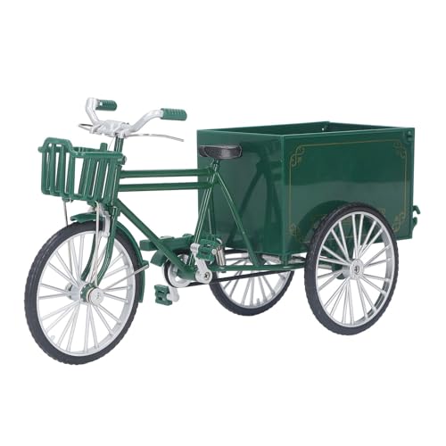 Pilipane Vintage Dreirad Finger Bike Modell Legierung Regal Zubehör Wohnkultur Ornament Dreirad Fahrrad Modell (Grün) von Pilipane
