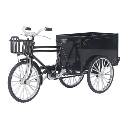 Pilipane Vintage Dreirad Finger Bike Modell Legierung Regal Zubehör Wohnkultur Ornament Dreirad Fahrrad Modell (Schwarz) von Pilipane