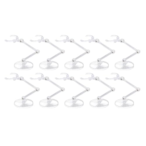 Puppenbestände Display -Inhaber Aktion Figure Stand Mini Puppenunterstützungsrahmen kompatibel für 6 Zoll Set von 10 Kunststoffmaterial Gute Stabilität einfach zu bedienen für die (Transparent) von Pilipane