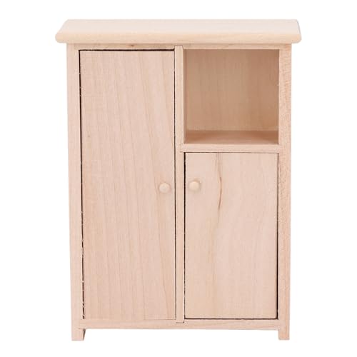 Puppenhausschrank im Maßstab 1:12, Puppenhauszubehör aus Holz, Simulation eines Schranks mit 2 Türen für Puppenhausdekoration und Fotografie-Requisite Puppenhausschrank im Maßstab 1:12, Puppenhauszubehör aus Holz, Simulation eines Schranks mit 2 Türen für Puppenhausdekoration und Fotografie-Requisite von Pilipane