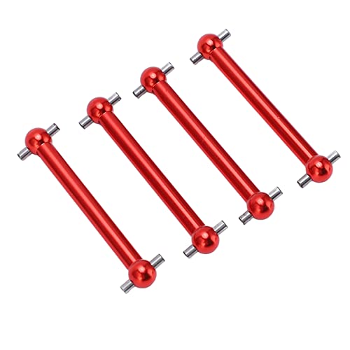 RC Dog Bone Antriebswelle hohe Präzision Aluminiumlegierung Universal Front- und Heck -Upgrade -Teile für TT02B 1/10 RC CAR 4PCS (Rot) von Pilipane