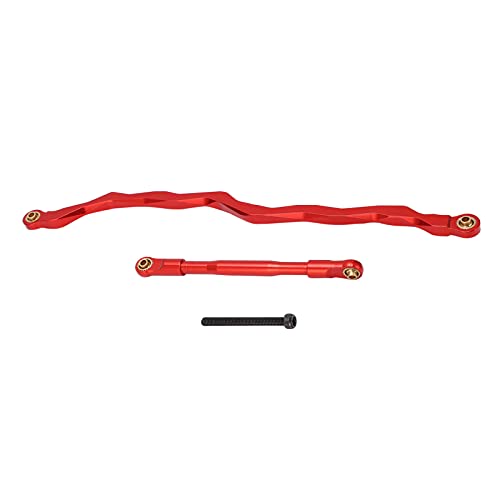 RC -Lenkverbindungen Stange Aluminiumlegierung hoher Präzision Langlebiger Verschleiß Stabiler Leistungslenkungsstange für 1/10 axialer RBX10 Off -Straßenrohr -Rack -Auto 220mm (Rot) von Pilipane