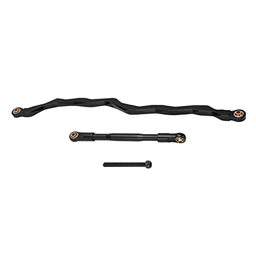RC -Lenkverbindungen Stange Aluminiumlegierung hoher Präzision Langlebiger Verschleiß Stabiler Leistungslenkungsstange für 1/10 axialer RBX10 Off -Straßenrohr -Rack -Auto 220mm (Schwarz) von Pilipane