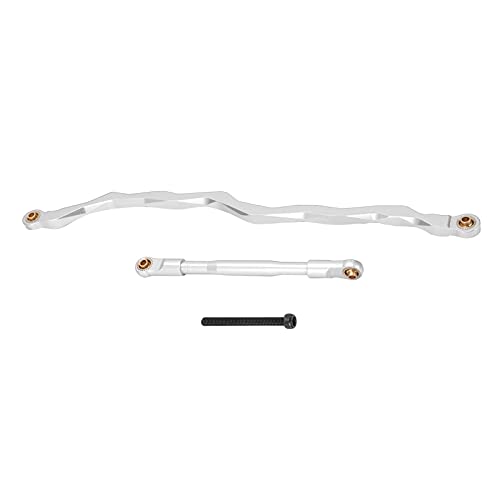 RC -Lenkverbindungen Stange Aluminiumlegierung hoher Präzision Langlebiger Verschleiß Stabiler Leistungslenkungsstange für 1/10 axialer RBX10 Off -Straßenrohr -Rack -Auto 220mm (Silber) von Pilipane