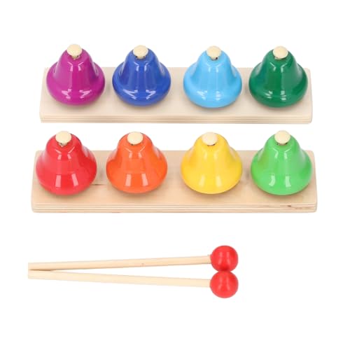 Schreibtischglocken für Kinder Bell Percussion Instrument 8 Notizen Bunte Musikglocken Percussion Instrument Spielzeug mit Holzschlägern Schreibtischglocken für Kinder Bell Percussion Instrument 8 Notizen Bunte Musikglocken Percussion Instrument Spielzeug mit Holzschlägern von Pilipane