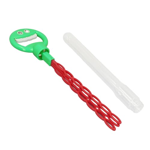 Seifenblasenstäbe, 32 Löcher, auslaufsicher, Kunststoff, lächelndes Gesicht, Seifenblasenstab, Outdoor-Spielzeug für Kinder, Garten, Park, Camping (Grün) von Pilipane