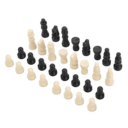 Solid PVC -Schachstücke Set 32PCS Internationales Schachspiel Langlebig umweltfreundlich Material Leichtes tragbares Indoor Outdoor Fun Entertainment Tool 13mm Durchmesser von Pilipane