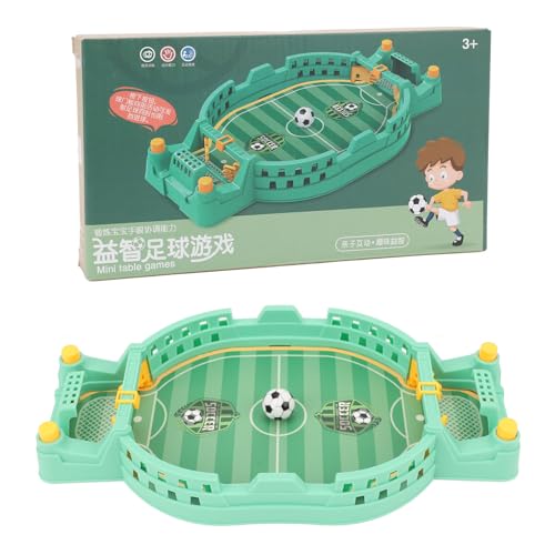 Tischfußballspiel Interactive Fun Easy Play Manual Scoring Soccer Tabletop Toy für Kinder Familie Indoor Plastik 23.1x12.5x3cm (Grün) von Pilipane