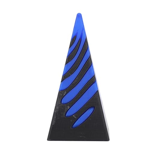 Unmögliche Pyramid -Passthrough -Angst -Linderung Multifunktionaler Schreibtische Spielzeugstress RELIVE 3D -Gedruckter Spiralkegel für Arbeitsstudie (Blau Schwarz) von Pilipane