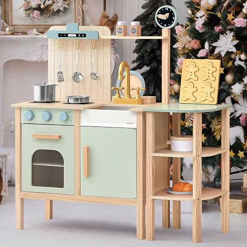 Pillowhale Kinderküche Holz,Spielzeug Spielküchen mit Lagerregal,Spielküche Zubehör Spielzeug,Koch Pretend-Spielset für Mädchen Jungen Kleine ab 3 Jahren|Blau,Best Gift for Girls and Boys Pillowhale Kinderküche Holz,Spielzeug Spielküchen mit Lagerregal,Spielküche Zubehör Spielzeug,Koch Pretend-Spielset für Mädchen Jungen Kleine ab 3 Jahren|Blau,Best Gift for Girls and Boys von Pillowhale