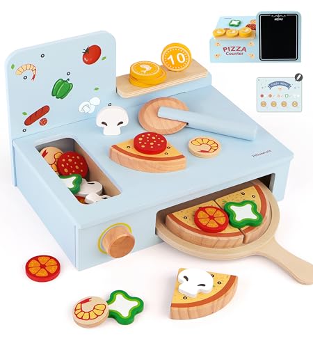 Pillowhale Pizza Set Holz,Pizza Kinderküche Spielzeug,Pizza-Ofen Holzspielzeug mit Spielzeug Lebensmittel,Kinderküche Zubehör Spielküche Pizza-Schneidespielzeug für Jungen Mädchen ab 3 Jahre Pillowhale Pizza Set Holz,Pizza Kinderküche Spielzeug,Pizza-Ofen Holzspielzeug mit Spielzeug Lebensmittel,Kinderküche Zubehör Spielküche Pizza-Schneidespielzeug für Jungen Mädchen ab 3 Jahre von Pillowhale