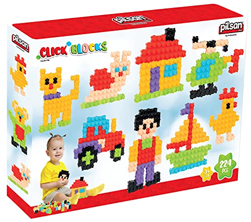 Pilsan pilsan03 296 Click Blocks Spielzeug-Set (200 Teile) von Pilsan