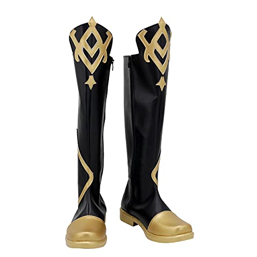 PinLian Genshin Impact Aether Kong Stiefel Schuhe Halloween Cosplay Kostüm (8,5 M US Männlich) von PinLian