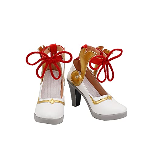 PinLian Genshin Impact Ganyu Stiefel Schuhe Halloween Cosplay Kostüm (8 M US Damen) von PinLian