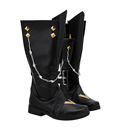 PinLian Genshin Impact Tartaglia Stiefel Schuhe Halloween Cosplay Kostüm (8M US Männlich) von PinLian