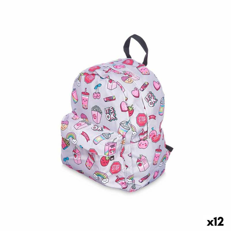 Schulrucksack Pincello 585 Bunt 28 x 12 x 22 cm Regenbogen (12 Stück) von Pincello