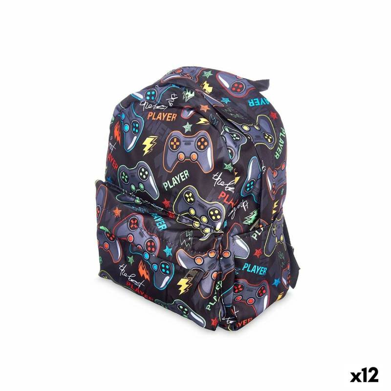 Schulrucksack Pincello Games Bunt 28 x 12 x 22 cm (12 Stück) von Pincello