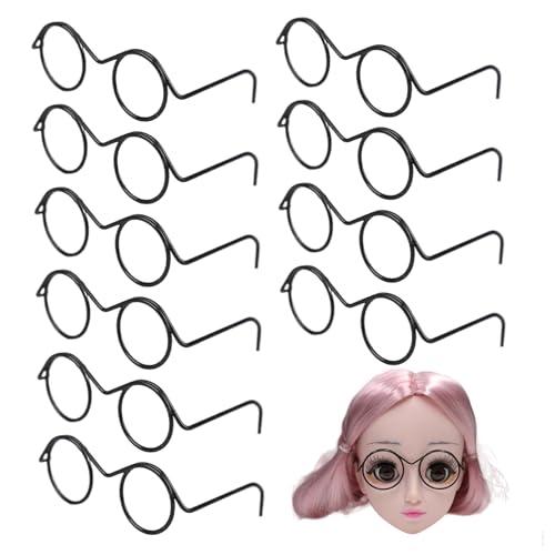 10 Paar Dollgläser, schwarze Metalldraht winzige Brillen Frames, klassische Retro -Mini -Brillen runde lichtlose Rahmen für Handwerk Puppen Haustiere Kostüm Cosplay -Foto -Requisiten, Puppen 10 Paar Dollgläser, schwarze Metalldraht winzige Brillen Frames, klassische Retro -Mini -Brillen runde lichtlose Rahmen für Handwerk Puppen Haustiere Kostüm Cosplay -Foto -Requisiten, Puppen von Pineeseatile