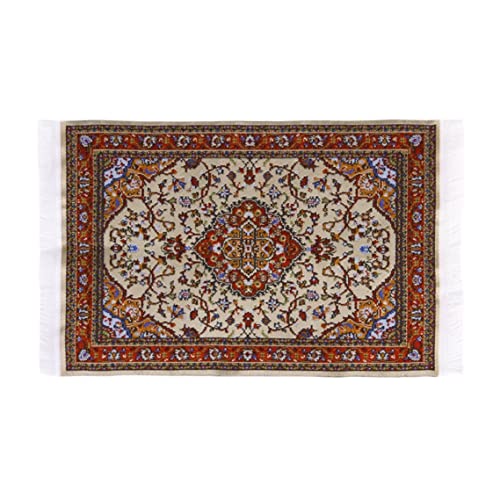 1PC 1:12 Miniaturteppichmöbel Boden Vintage gewebte Teppichdecke für Dollhouse Möbel Brown, Puppenhaus von Pineeseatile