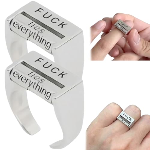2pcs fick Dich Ring 0.7 '' Rotierende Stimmungskontrolle legierter Fick von Ring Verstellbarer Angst lindern es kreativ ausdrucksstark für Accessoire -Liebhaber, es 2pcs fick Dich Ring 0.7 '' Rotierende Stimmungskontrolle legierter Fick von Ring Verstellbarer Angst lindern es kreativ ausdrucksstark für Accessoire -Liebhaber, es von Pineeseatile