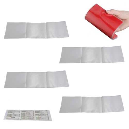 4pcs Mahjong-Kartenhalter, 6, 3 x 5, 1 Zoll PVC Clear Mahjong-Kartenabdeckungen, verschüttete und faltfreie für den Beschützer, 2025 Kartenbeamter von Pineeseatile