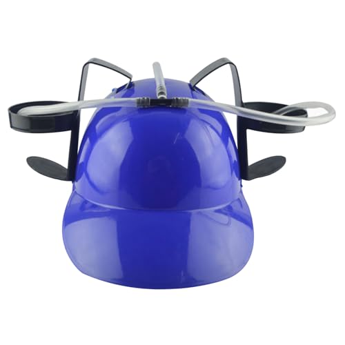Bierhut - Trinken Hut, Bier trinken Spaß Safer Plastikhelm mit Dose Halter und Stroh, lustig für Soda Party Fußballspiele Neuheit Geschenk Blau Bierhut - Trinken Hut, Bier trinken Spaß Safer Plastikhelm mit Dose Halter und Stroh, lustig für Soda Party Fußballspiele Neuheit Geschenk Blau von Pineeseatile