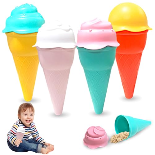 Eiscreme -Spielset, 4pcs/Set Beach -Spielzeug, zufällige Farbe Safe süße Kunststoff -EIS -Sandspielzeug, Wiederverwendbare lustige Formen für Kindergeschenke Eiscreme -Spielset, 4pcs/Set Beach -Spielzeug, zufällige Farbe Safe süße Kunststoff -EIS -Sandspielzeug, Wiederverwendbare lustige Formen für Kindergeschenke von Pineeseatile