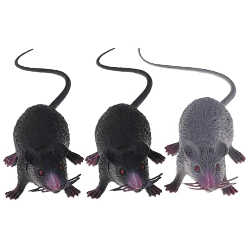 Gefälschte Maus, 3PCS Plastische falsche Ratte, Simulation realistische Maus, Wiederverwendbare gefälschte Mäuse für Party, Festival, Streiche Spielzeug, falsche Ratte Gefälschte Maus, 3PCS Plastische falsche Ratte, Simulation realistische Maus, Wiederverwendbare gefälschte Mäuse für Party, Festival, Streiche Spielzeug, falsche Ratte von Pineeseatile