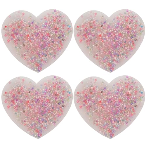 Hautpflückende Zappelspielzeuge, Hautpflückungszahlen, 4pcs Soft Silicon Picky Pad, 3, 35x3.35 Herz-Form-Pad, Stress-Relief-Spielzeug für Kinder Erwachsene Hautpflückende Zappelspielzeuge, Hautpflückungszahlen, 4pcs Soft Silicon Picky Pad, 3, 35x3.35 Herz-Form-Pad, Stress-Relief-Spielzeug für Kinder Erwachsene von Pineeseatile