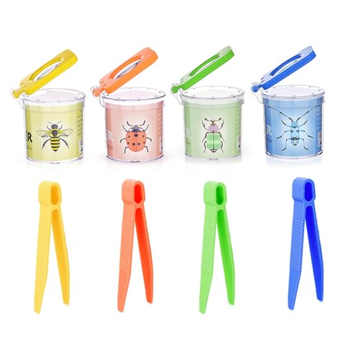 Kids Bug Catching Kit, 4 PCs Bug Catcher für Kinder Lupe Catching-Kit mit Pinzetten mit mehrfarbiger Insektenkäfigkollektion für Kinderwissenschaft Nature Exploration Kids Bug Catching Kit, 4 PCs Bug Catcher für Kinder Lupe Catching-Kit mit Pinzetten mit mehrfarbiger Insektenkäfigkollektion für Kinderwissenschaft Nature Exploration von Pineeseatile