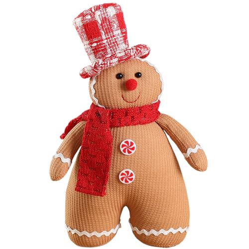Lebkuchenplüsch, Lebkuchenplüsch mit Kleidung auf Standing Haltung Dekor, die entzückende Weihnachtsdekoration für Zuhause, Party, Karneval, Mann gestopft wurde von Pineeseatile