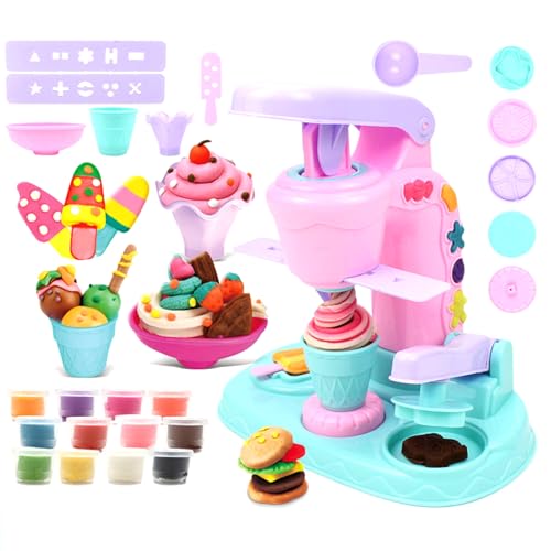 Luftton für Kinder, Lufttrocken -Ton -Kit, 12 Farben DIY -Modellierung für Kinder mit Kunststoffspielzeug, Tasse, Tasse Halter, Eisschale, Untersetzer, Lebensmittelform und Löffel für 3+ Geschenke Luftton für Kinder, Lufttrocken -Ton -Kit, 12 Farben DIY -Modellierung für Kinder mit Kunststoffspielzeug, Tasse, Tasse Halter, Eisschale, Untersetzer, Lebensmittelform und Löffel für 3+ Geschenke von Pineeseatile