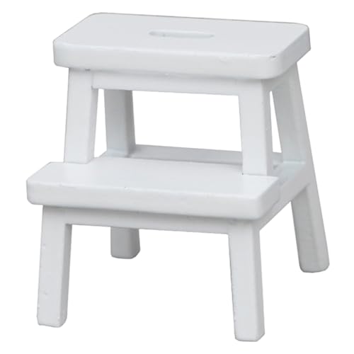 Mini -Stuhl, 1 12 Skala Dollhouse Möbel, hölzernen Mini -Stuhl 1.7x1.6 Stufenhocker Miniaturmöbel Wohnzimmer Puppenhauszubehör, weiß Mini -Stuhl, 1 12 Skala Dollhouse Möbel, hölzernen Mini -Stuhl 1.7x1.6 Stufenhocker Miniaturmöbel Wohnzimmer Puppenhauszubehör, weiß von Pineeseatile