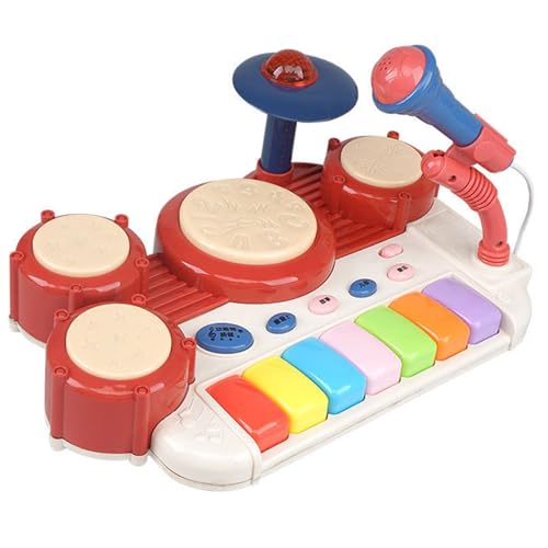 Musikspielzeug für Kleinkinder 3-5, Kleinkind-Musikspielzeug, Plastik-Baby-Keyboard & Drum-Set mit Musik und leichten, frühen Lernkindern Musikinstrumente für Kleinkind 3+ Geburtstagsgeschenke Musikspielzeug für Kleinkinder 3-5, Kleinkind-Musikspielzeug, Plastik-Baby-Keyboard & Drum-Set mit Musik und leichten, frühen Lernkindern Musikinstrumente für Kleinkind 3+ Geburtstagsgeschenke von Pineeseatile