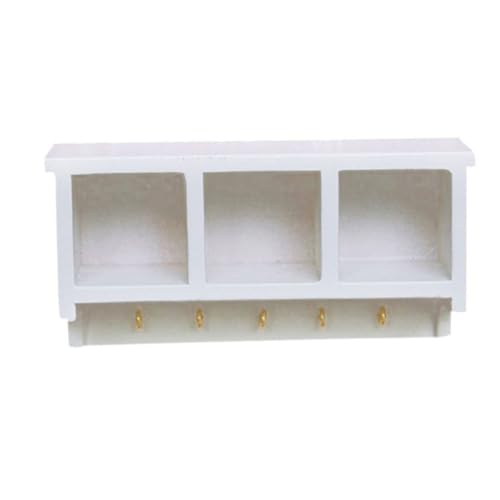 Pineeseatile 1:12 Skala Dollhouse Küche Holzwandregal mit Haken Miniatur Kinder Spielzeugweiß, Puppenhaus Wandregal Pineeseatile 1:12 Skala Dollhouse Küche Holzwandregal mit Haken Miniatur Kinder Spielzeugweiß, Puppenhaus Wandregal von Pineeseatile
