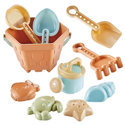 Pineeseatile 10pcs/Set Strandspielzeug für Kleinkinder 1-3, Plastik-Strandspielzeug mit Eimer, Schaufel Rakes, Seestern und Krabben, Bildungssand für lustige Sommerzeit Pineeseatile 10pcs/Set Strandspielzeug für Kleinkinder 1-3, Plastik-Strandspielzeug mit Eimer, Schaufel Rakes, Seestern und Krabben, Bildungssand für lustige Sommerzeit von Pineeseatile