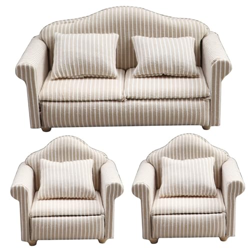 Pineeseatile 3pcs/Set 1 12 Skala Dollhouse Möbel, gestreiftes Doppel & EIN -Puppenhaus -Couch mit Kissen Sessel Sofa Wohnzimmermöbel Holzzubehör, 1 12 Skala Pineeseatile 3pcs/Set 1 12 Skala Dollhouse Möbel, gestreiftes Doppel & EIN -Puppenhaus -Couch mit Kissen Sessel Sofa Wohnzimmermöbel Holzzubehör, 1 12 Skala von Pineeseatile