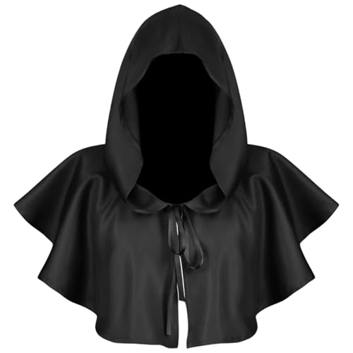 Pineeseatile Haube, Cosplay Death Black Cape, schwarzer Umhang mit Motorhaube, Freigröße Halloween Requisiten für Feiern, Cosplay, Geburtstagsfeiern, Maskerade -Bälle, Urlaub Pineeseatile Haube, Cosplay Death Black Cape, schwarzer Umhang mit Motorhaube, Freigröße Halloween Requisiten für Feiern, Cosplay, Geburtstagsfeiern, Maskerade -Bälle, Urlaub von Pineeseatile